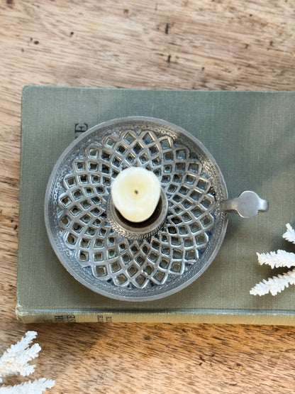 Vintage Pewter Chamberstick