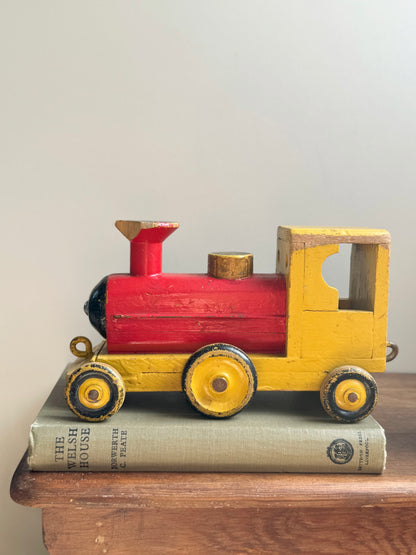 Aged Handmade Wooden Toy Train