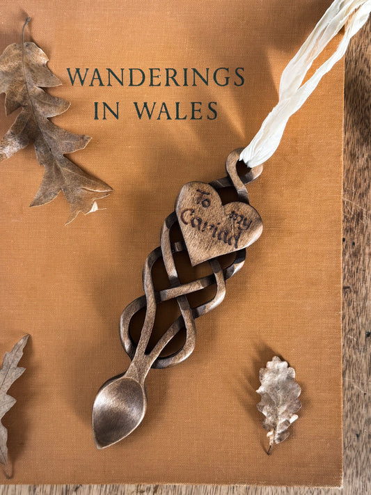 To My Cariad • To My Love - Vintage Hand-Carved Welsh Love Spoon