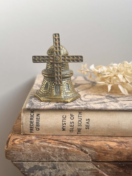 Vintage Small Brass Windmill Bell