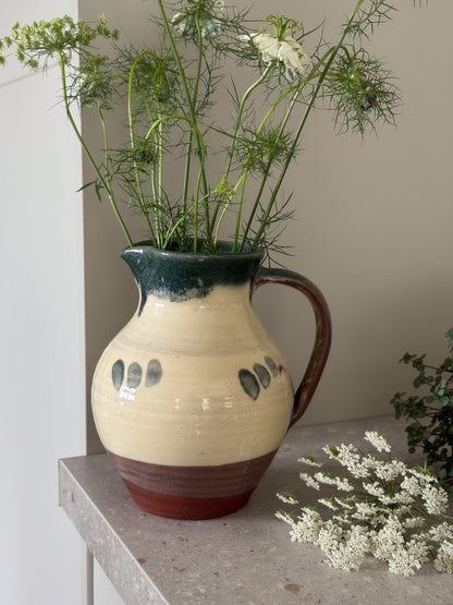 Large Vintage Wattisfield Ware Studio Pottery Slipware Jug, c.1950s–60s