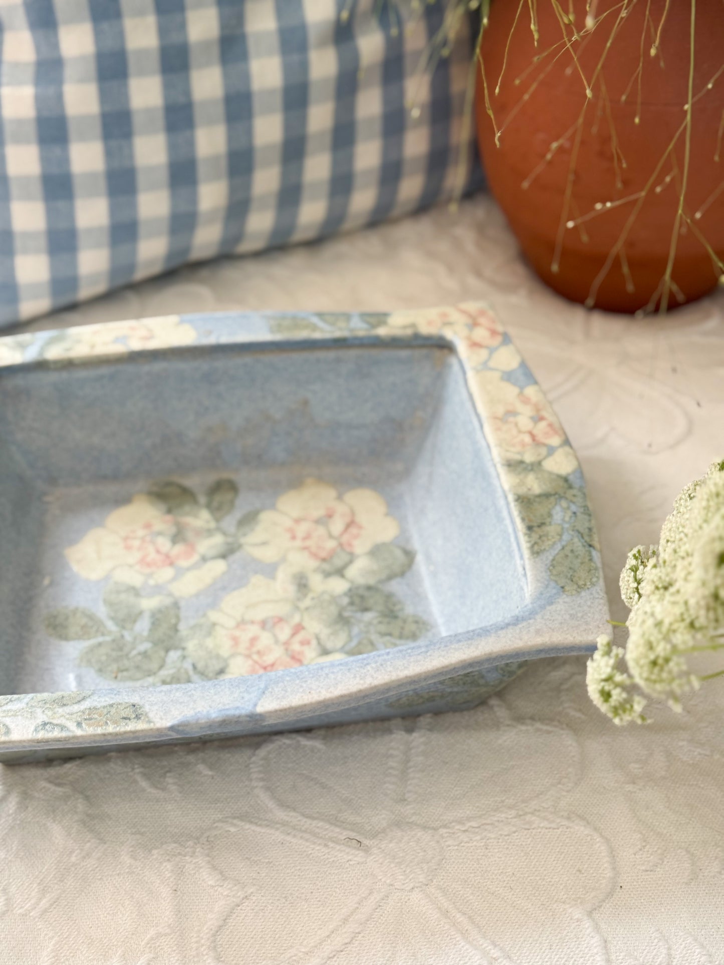 Rare Welsh Studio Pottery Dish by Conwy Pottery – Pastel Floral Design