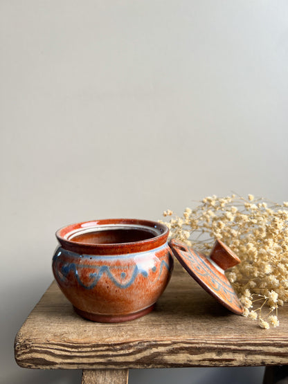Terracotta Glazed Jam Pot
