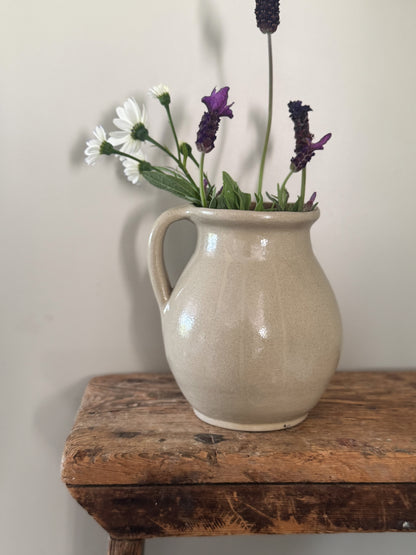 Hand-Painted Studio Pottery Floral Jug