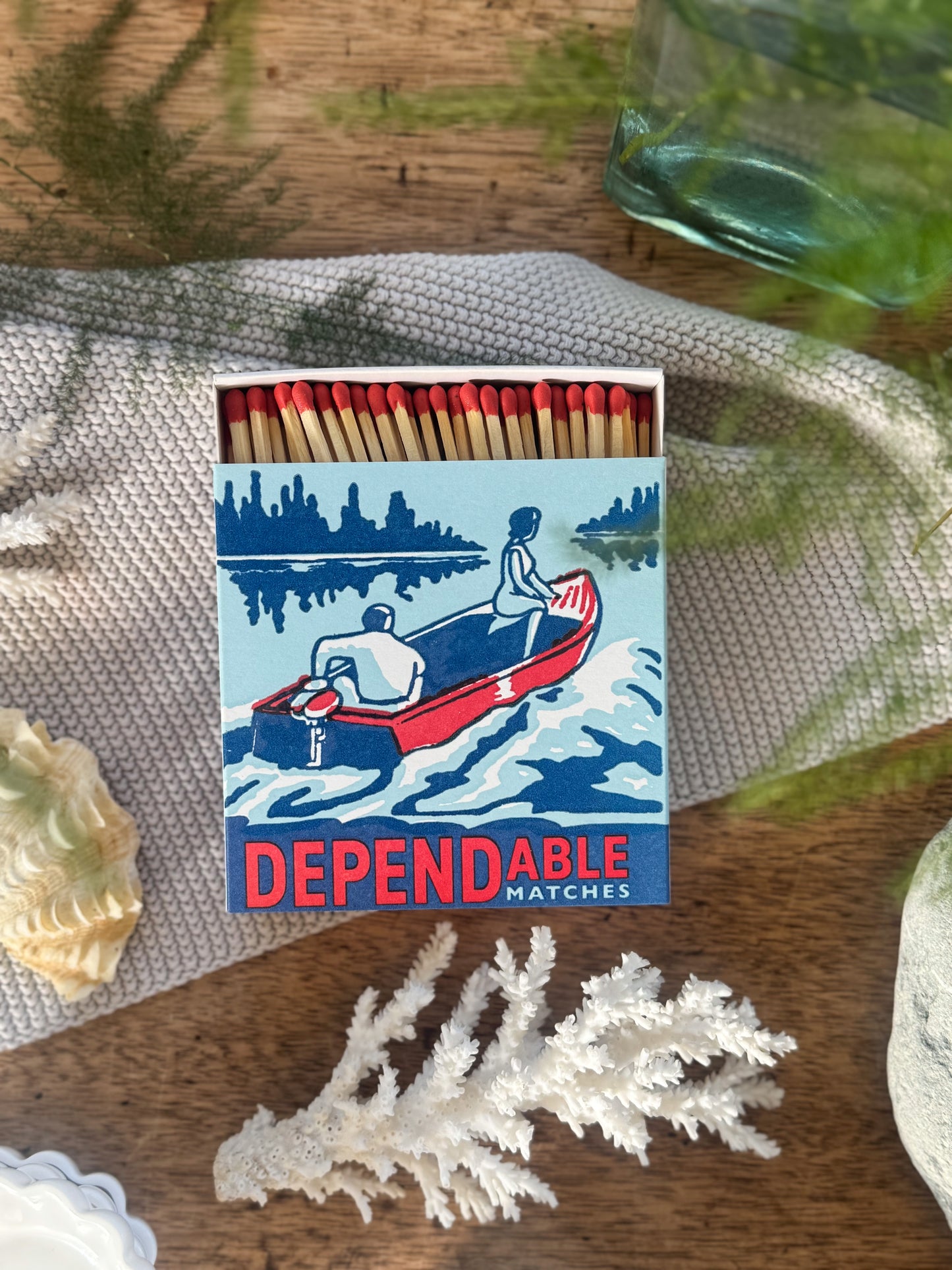 Luxury Dependable Matches - Retro Boat Illustration (New & Sealed)