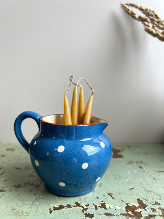 Dartmouth Pottery Blue Polka Dot Creamer