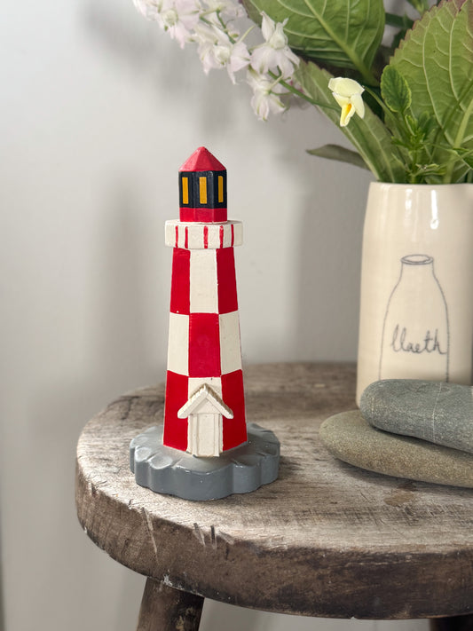Vintage Wooden Lighthouse Ornament