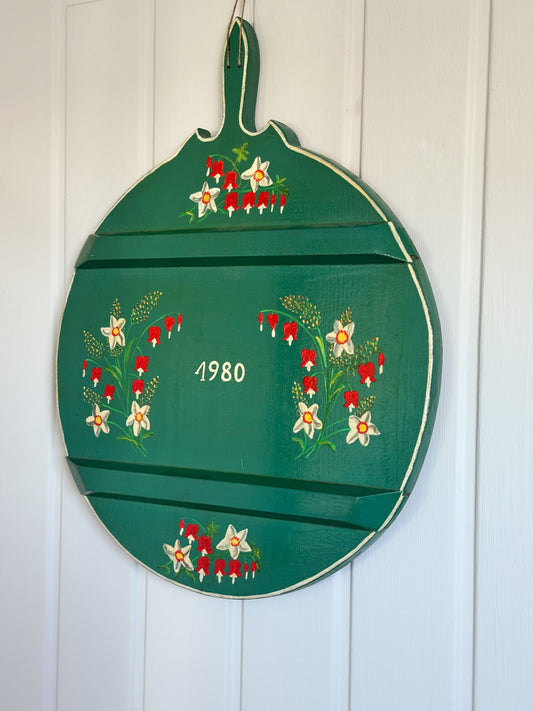 Vintage Hand-Painted Folk Art Plaque — West Berlin, 1980