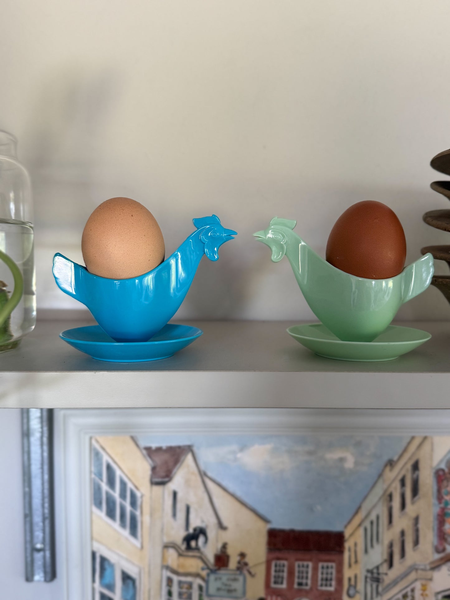 Midcentury East German Hen Egg Cups – Pair