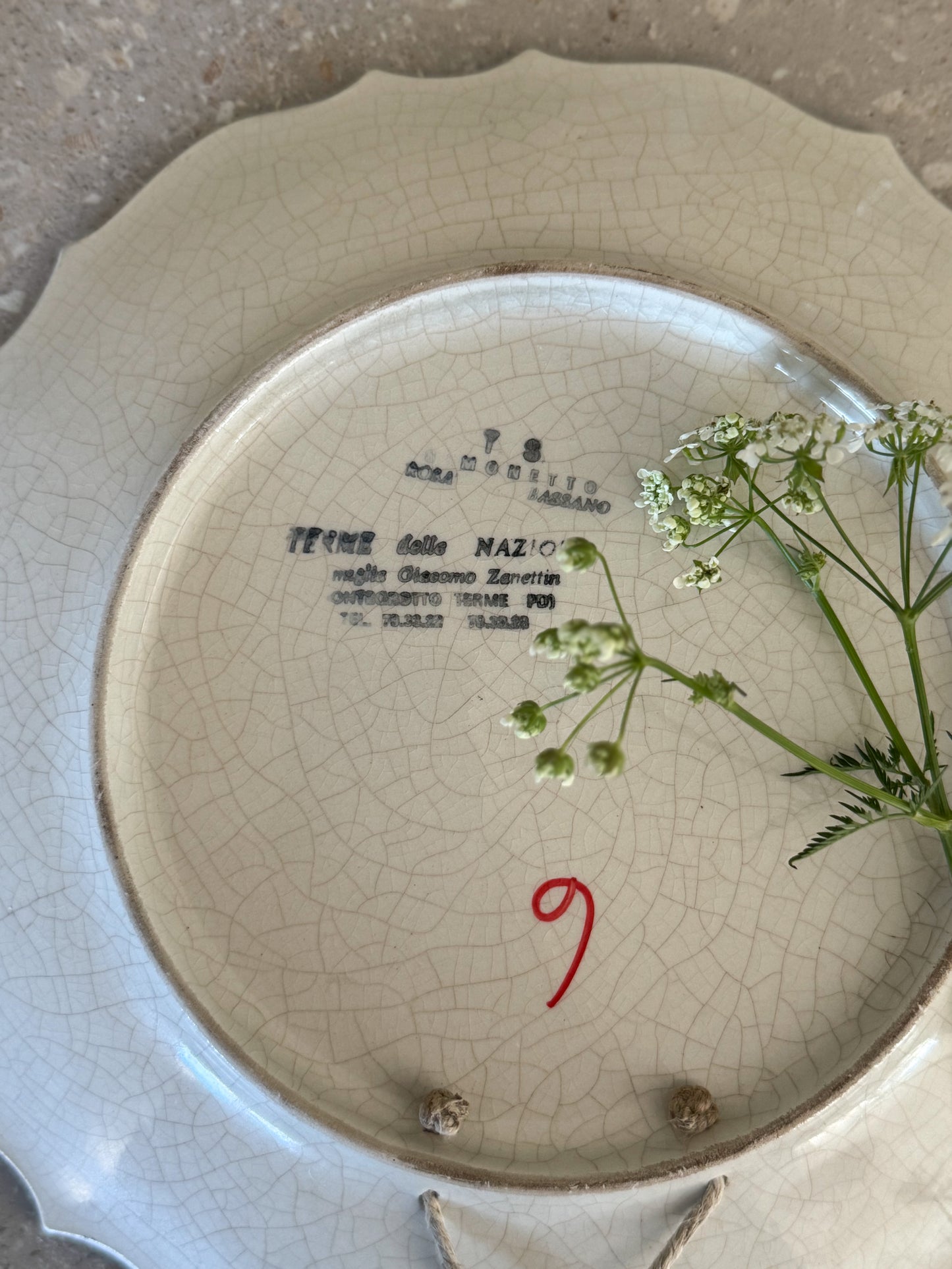 Vintage Italian Faience Plate – Blue Floral by T.S. Monetto
