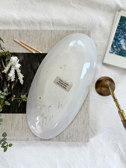 Handmade Floral Ceramic Serving Dish – Signed Studio Pottery (Kreuzberg Find)