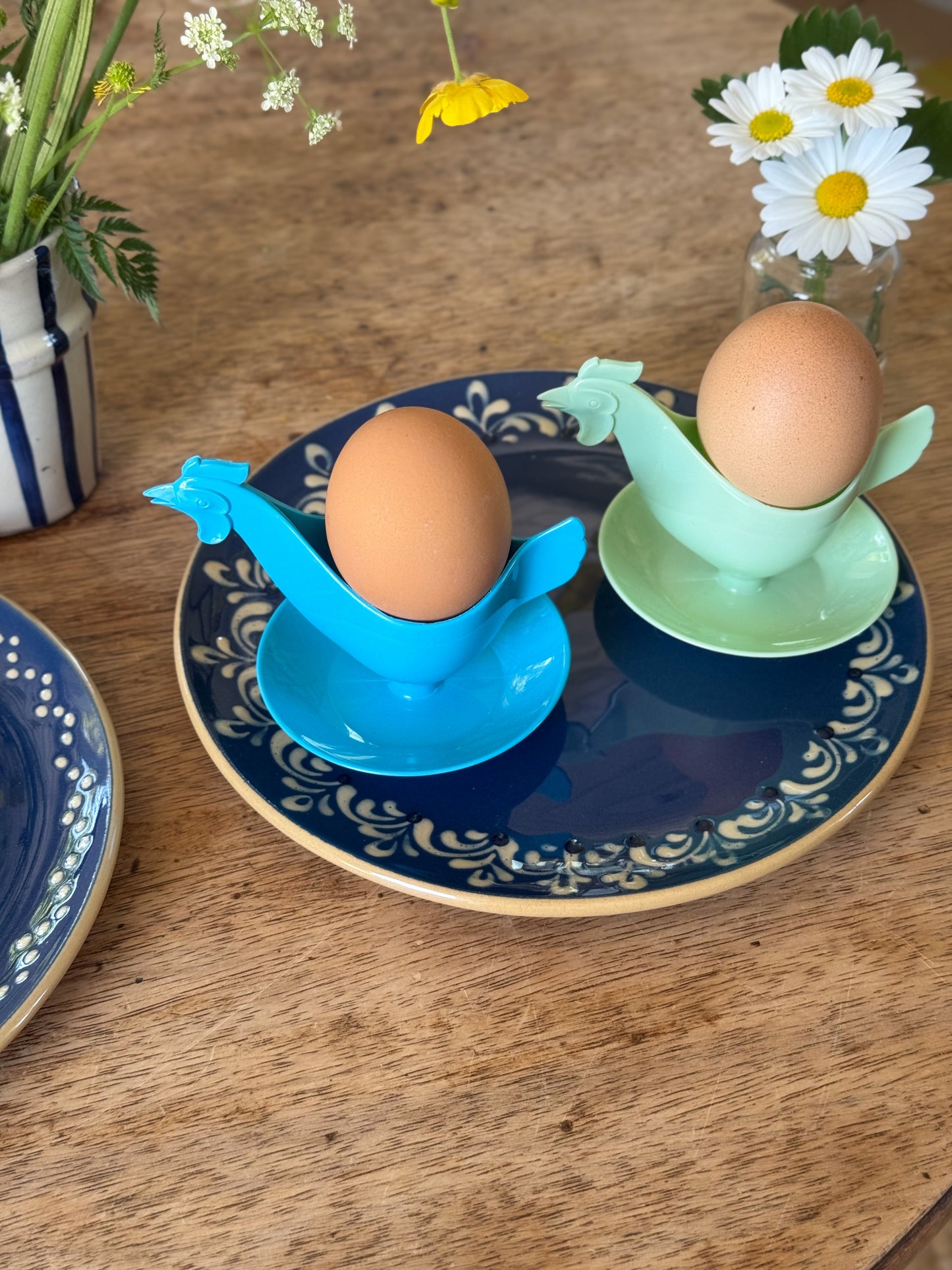 Midcentury East German Hen Egg Cups – Pair