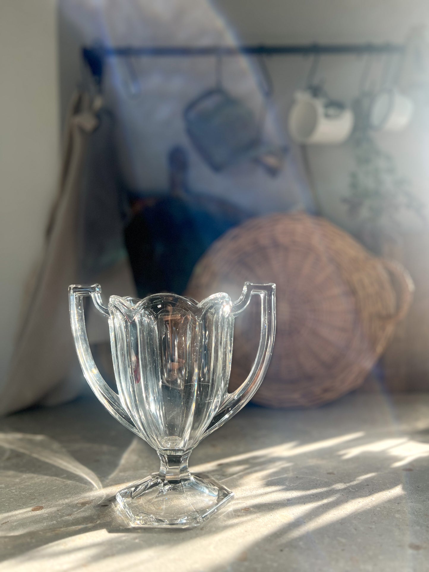 1930s Handblown Glass Celery Vase