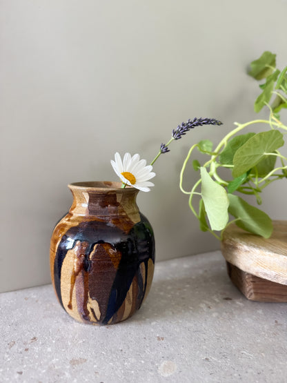 Vintage Studio Pottery Drip Glaze Pot