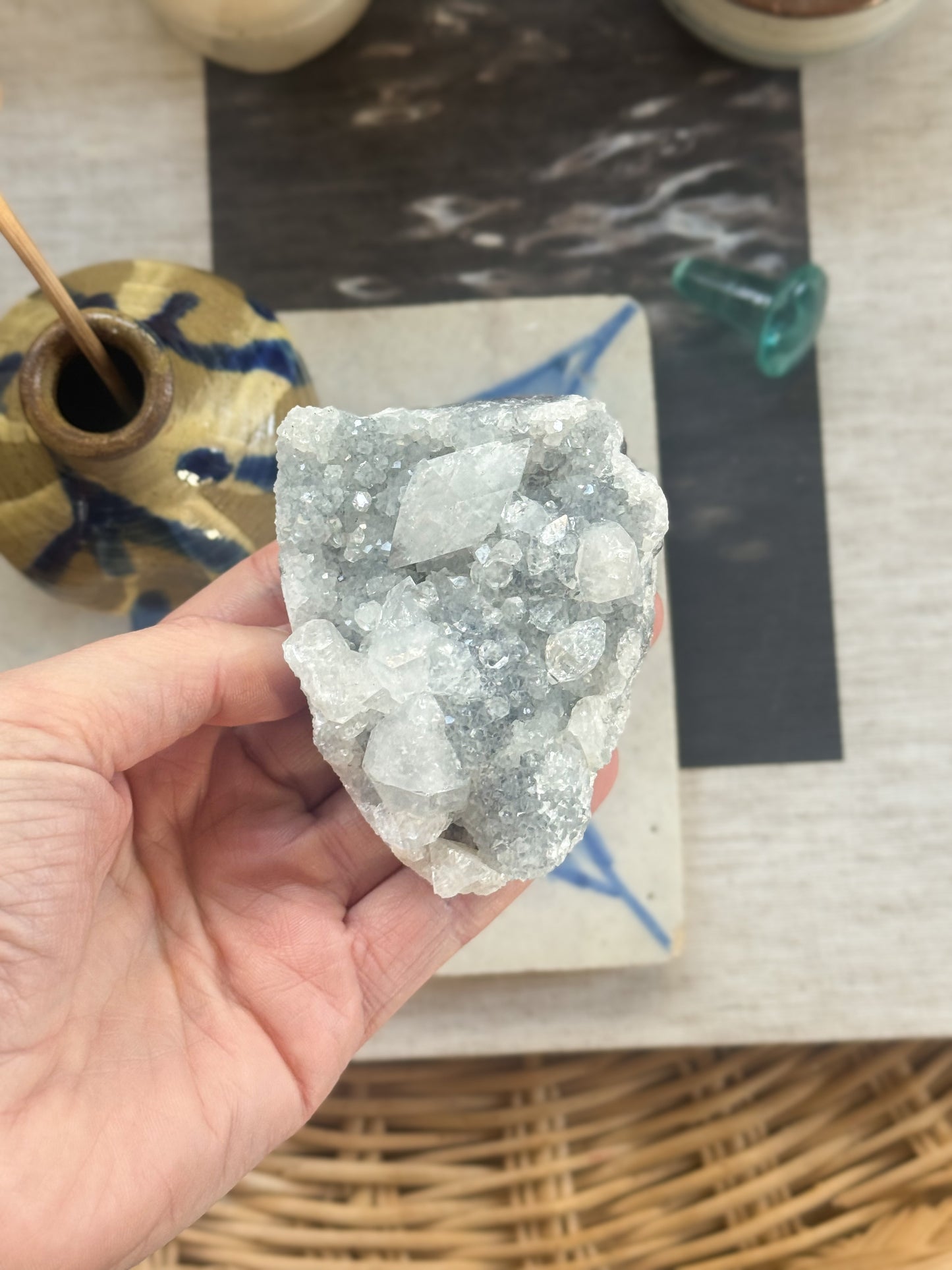 Natural Apophyllite Crystal Cluster Specimen (Option 2)