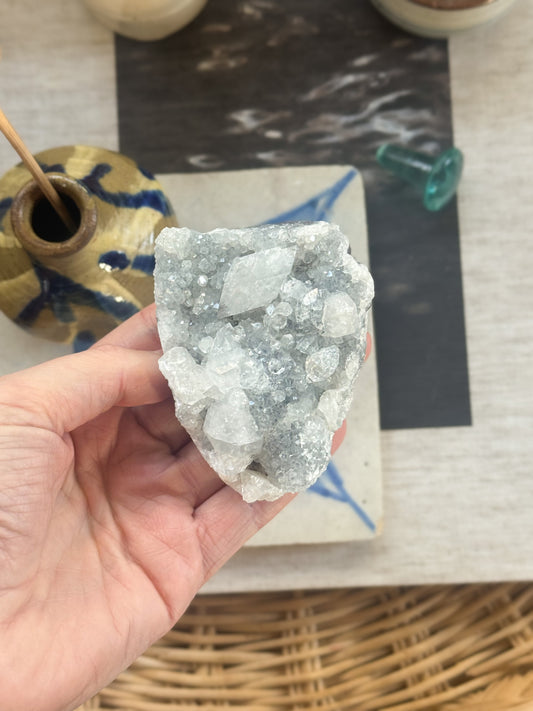 Natural Apophyllite Crystal Cluster Specimen (Option 2)
