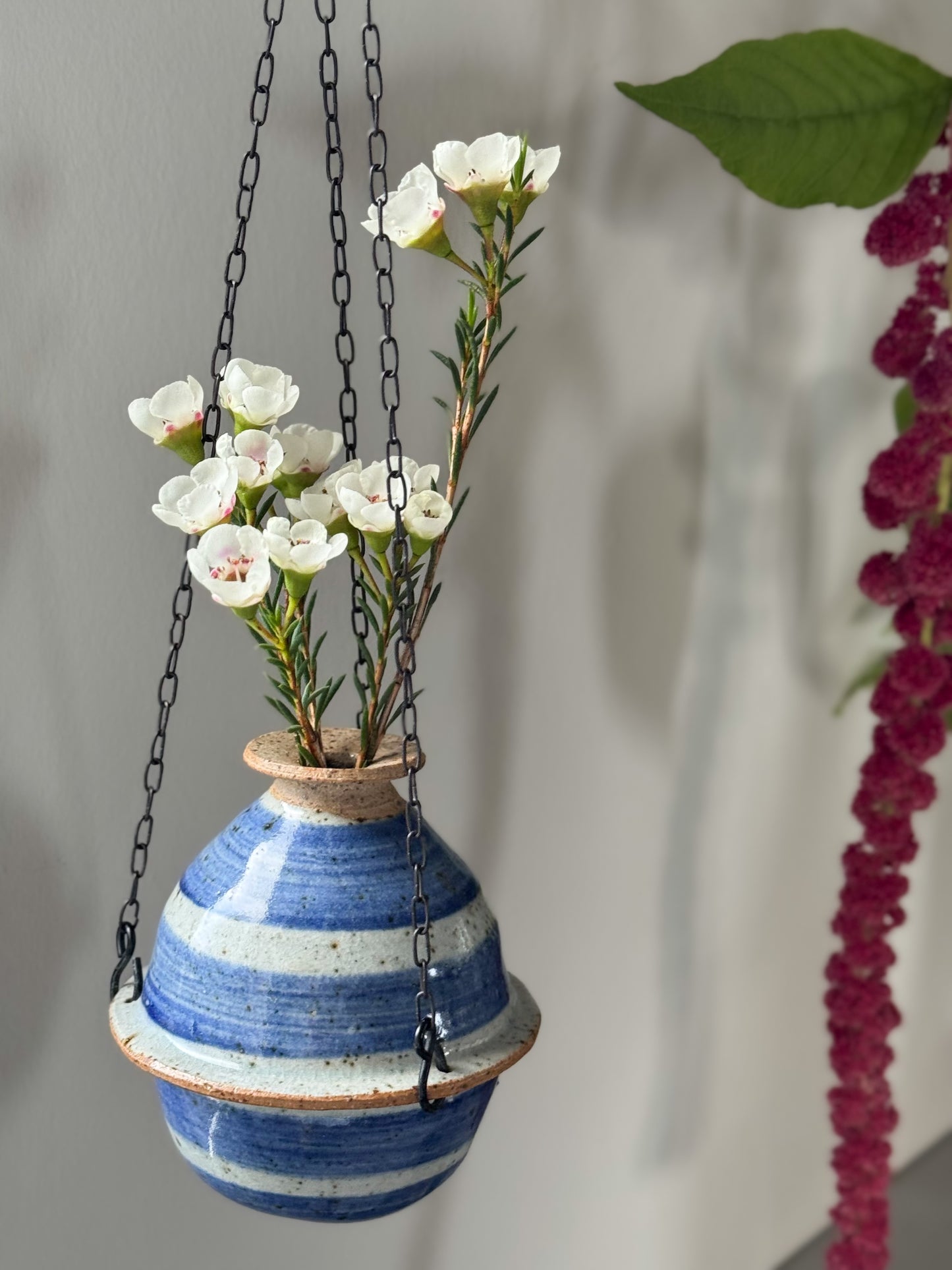 Vintage Studio Pottery Hanging Vessel