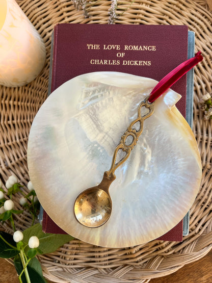 Vintage Welsh Brass Love Spoon (Small)