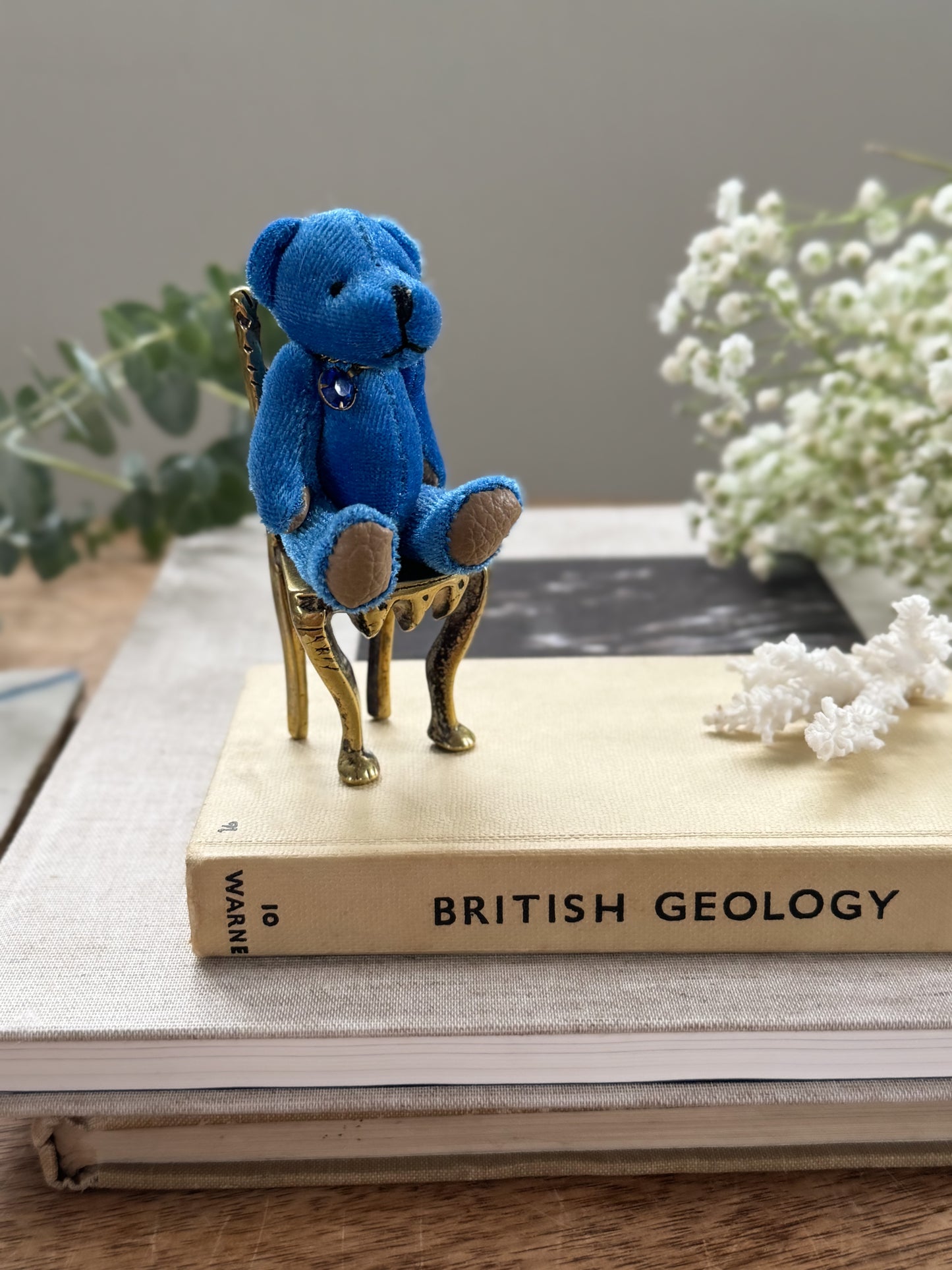 Vintage Miniature Blue Teddy Bear ‘Tiny Ted’